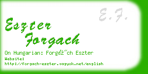 eszter forgach business card